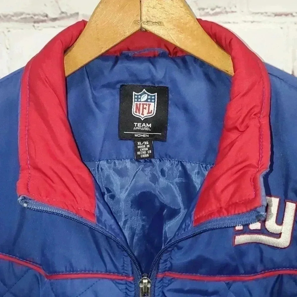 NFL Team Apparel New York Giants Quilted Coat Women's Size XL - Picture 3 of 15